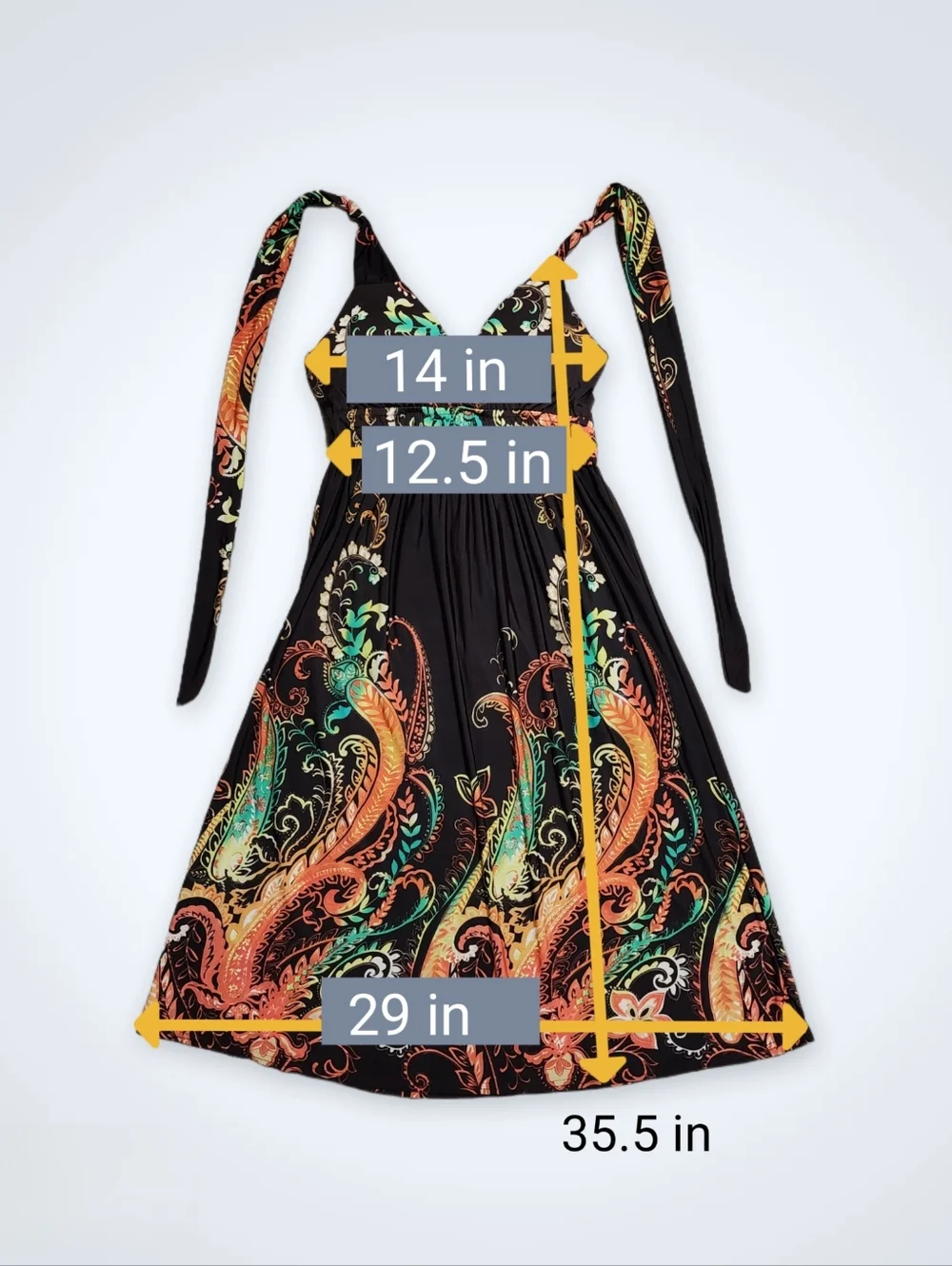 Shoreline Beautiful Brown Apron Summer Dress Sz Sm/Med - Picture 9 of 9